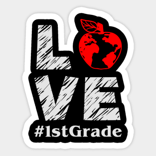 love 1st grade Sticker